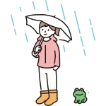 Girl Holding An Umbrella SVG Icon